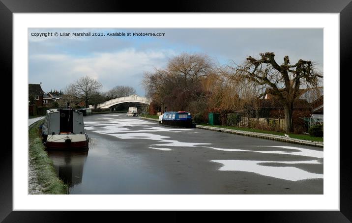 Lancaster Canal at Garstang. Framed Mounted Print by Lilian Marshall