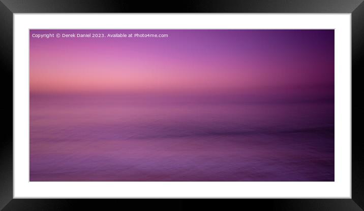 Impressionistic Beach Sunrise Framed Mounted Print by Derek Daniel