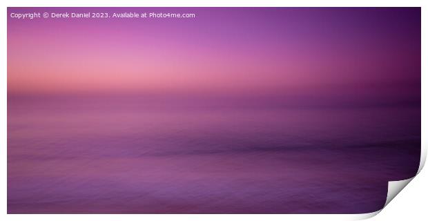Impressionistic Beach Sunrise Print by Derek Daniel