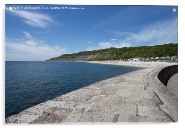 The Majestic Beauty of Lyme Regis Acrylic by Derek Daniel