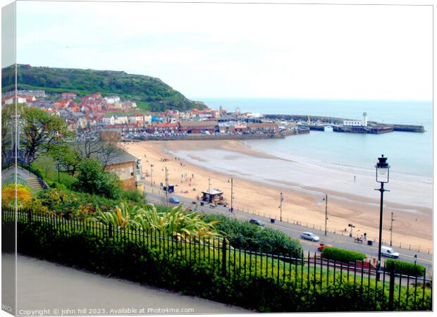 Scarborough South bay Yorkshire Canvas Print by john hill