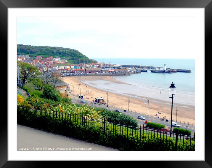 Scarborough South bay Yorkshire Framed Mounted Print by john hill