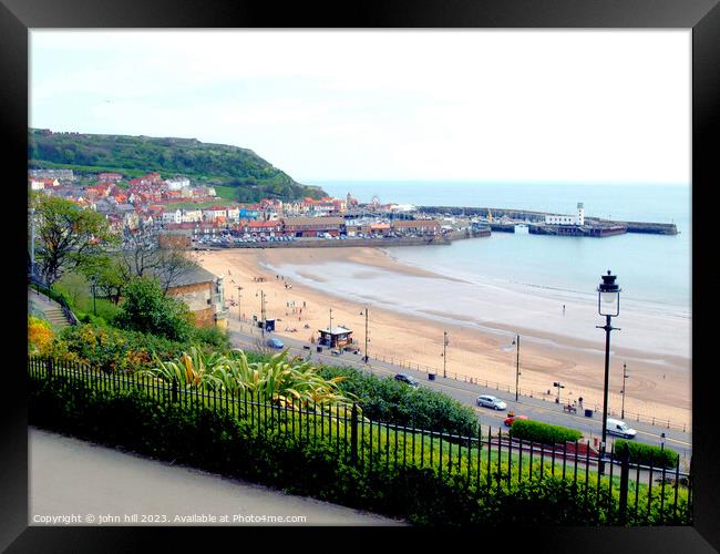 Scarborough South bay Yorkshire Framed Print by john hill