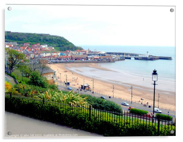 Scarborough South bay Yorkshire Acrylic by john hill