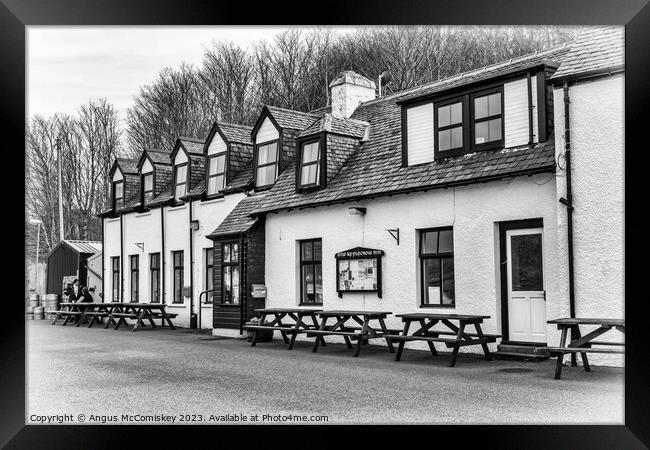 Applecross Inn on the Applecross Peninsula mono Framed Print by Angus McComiskey