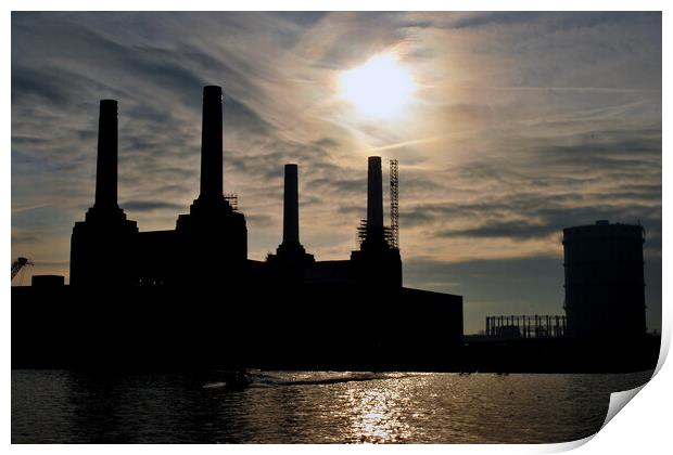 Battersea Power Station River Thames London Print by Andy Evans Photos