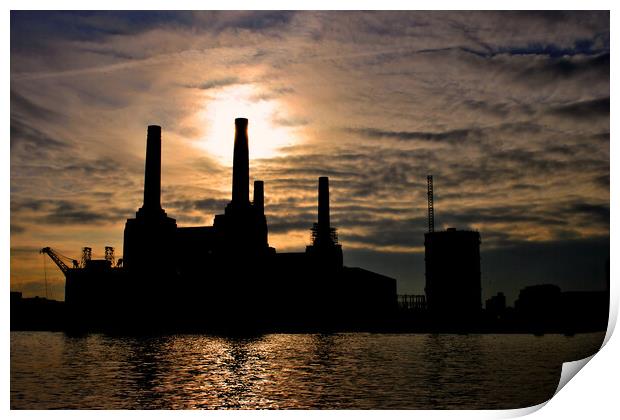 Battersea Power Station River Thames London Print by Andy Evans Photos