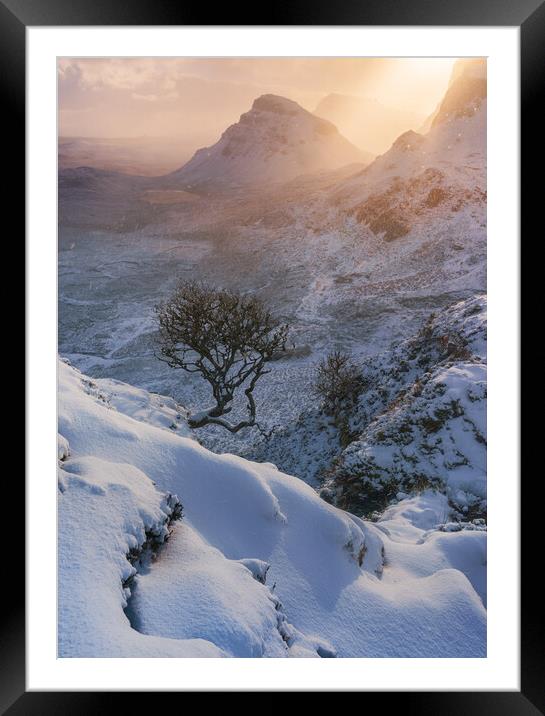 Winter Skye Framed Mounted Print by John Finney