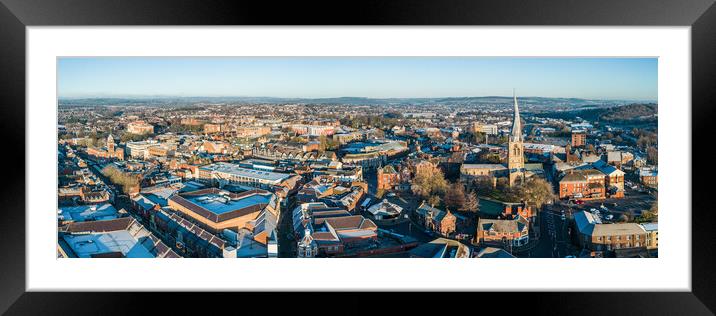 Chesterfield Skyline Framed Mounted Print by Apollo Aerial Photography