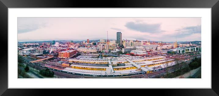 Sheffield Cityscape Sunrise Framed Mounted Print by Apollo Aerial Photography