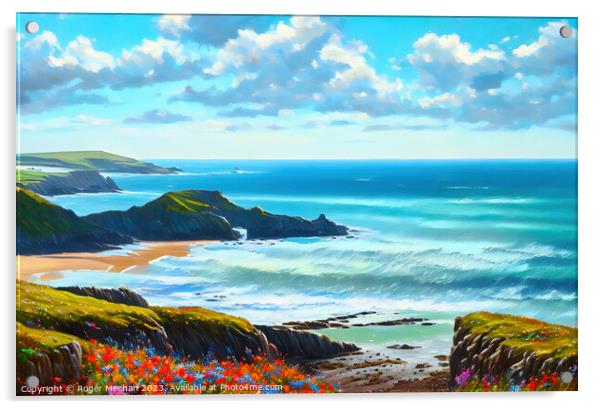 Coastal Splendor Acrylic by Roger Mechan