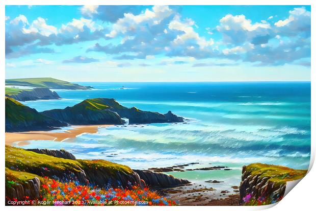 Coastal Splendor Print by Roger Mechan