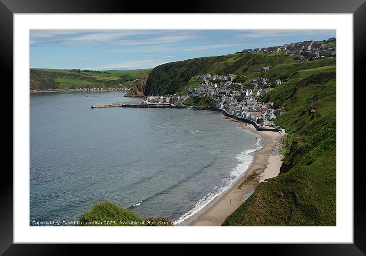 The Serene Beauty of Gardenstown and Crovie Framed Mounted Print by David Mccandlish