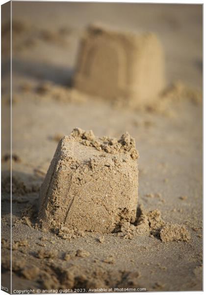 sand castle Canvas Print by anurag gupta
