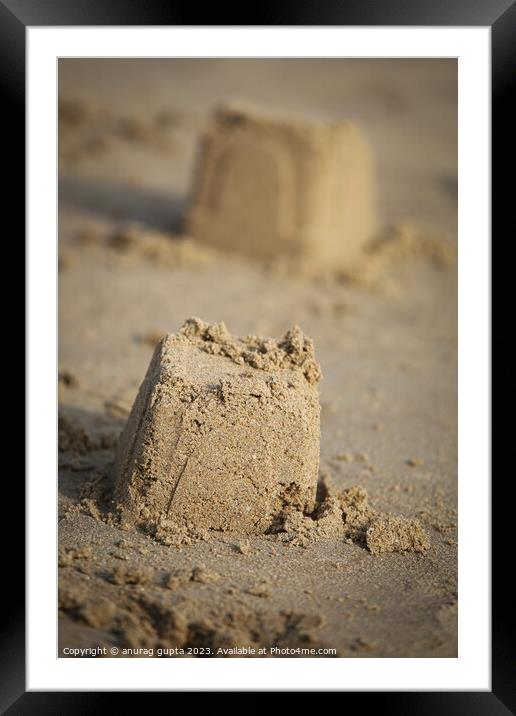 sand castle Framed Mounted Print by anurag gupta