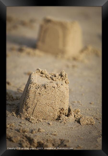 sand castle Framed Print by anurag gupta