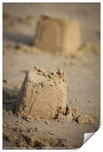 sand castle Print by anurag gupta
