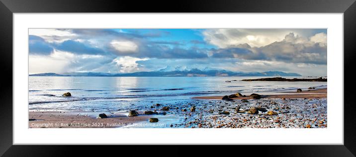 Frost-Kissed Morning: Arran from Seamill Framed Mounted Print by Ros Ambrose