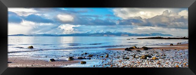 Frost-Kissed Morning: Arran from Seamill Framed Print by Ros Ambrose