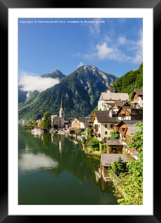 Lake Hallstattersee Hallstatt Austria Alps Framed Mounted Print by Pearl Bucknall