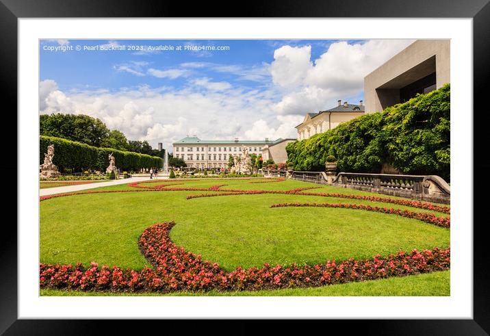 Mirabell Palace Gardens Austria Framed Mounted Print by Pearl Bucknall