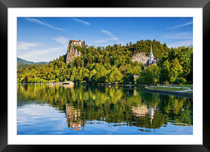 Lake Bled In Slovenia Framed Mounted Print by Artur Bogacki