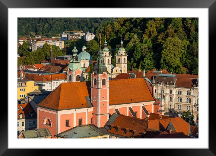 Churches of Ljubljana Framed Mounted Print by Artur Bogacki