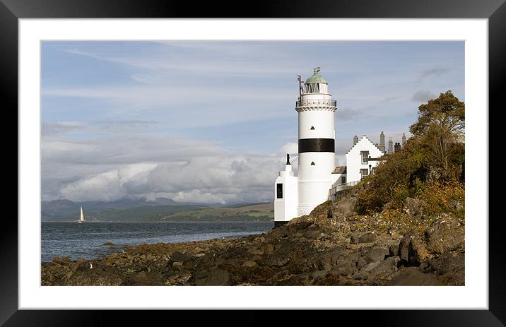 Cloch lighthouse Framed Mounted Print by Gary Eason