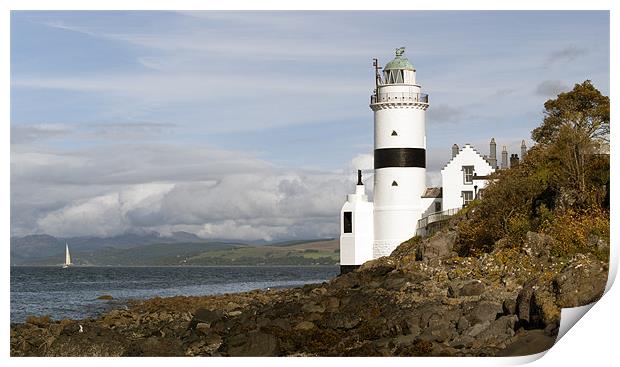 Cloch lighthouse Print by Gary Eason