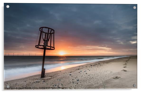 Majestic Norfolk Sunrise Acrylic by David Powley