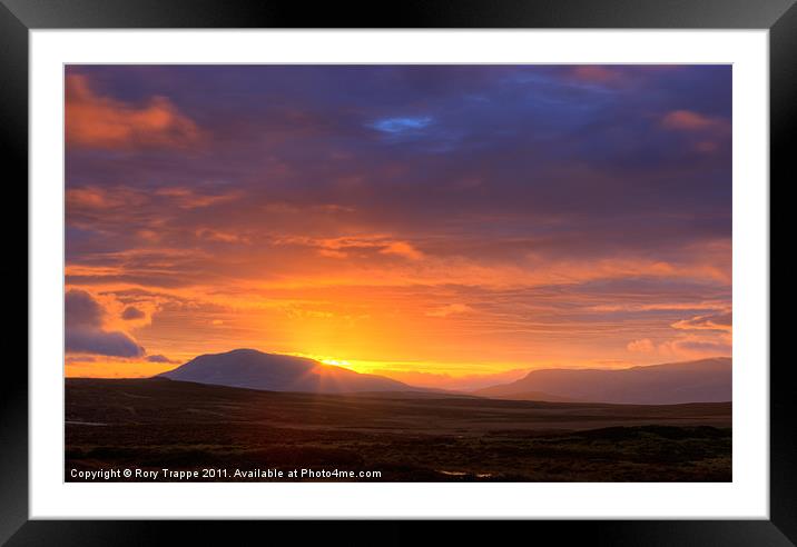 Sunrise over Arenig Framed Mounted Print by Rory Trappe