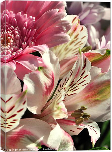 Birthday Bouquet Canvas Print by Nicky Vines