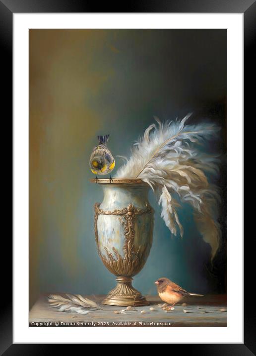 All Kinds of Feathers Framed Mounted Print by Donna Kennedy