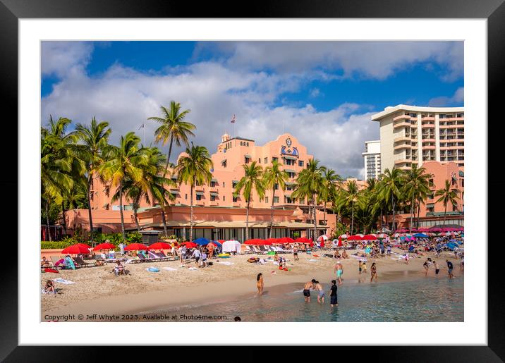 Royal Hawaiian Hotel Framed Mounted Print by Jeff Whyte