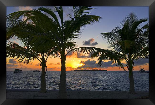 sunset from Hulhumale Framed Print by Hassan Najmy