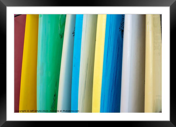 Surfboards Abstract  Framed Mounted Print by Jeff Whyte