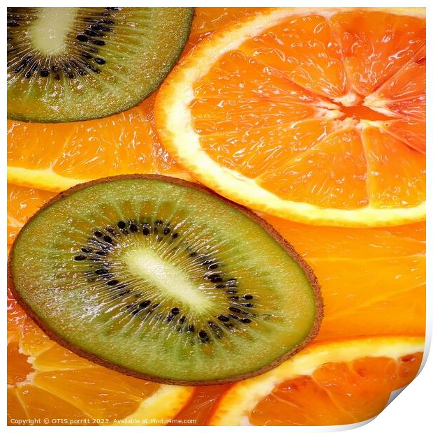 ORANGE AND KIWI Print by OTIS PORRITT