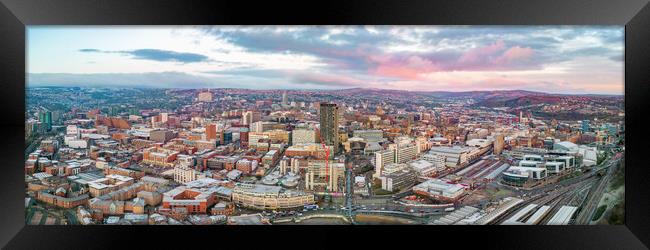 Sheffield City Sunrise Framed Print by Apollo Aerial Photography