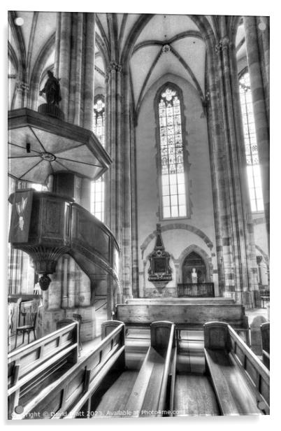 St Thomas Church Strasbourg Acrylic by David Pyatt