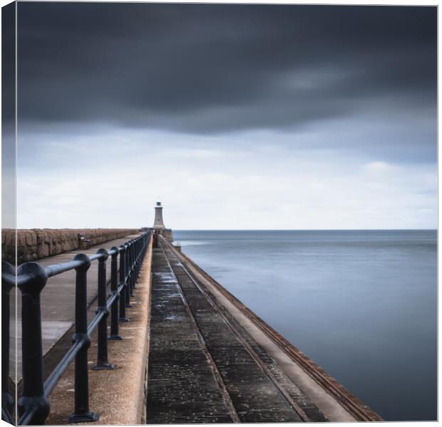 Tynemouth Pier and Lighthouse Canvas Print by Mark Jones