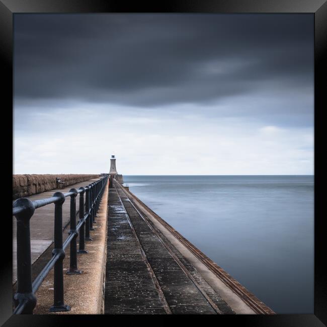 Tynemouth Pier and Lighthouse Framed Print by Mark Jones