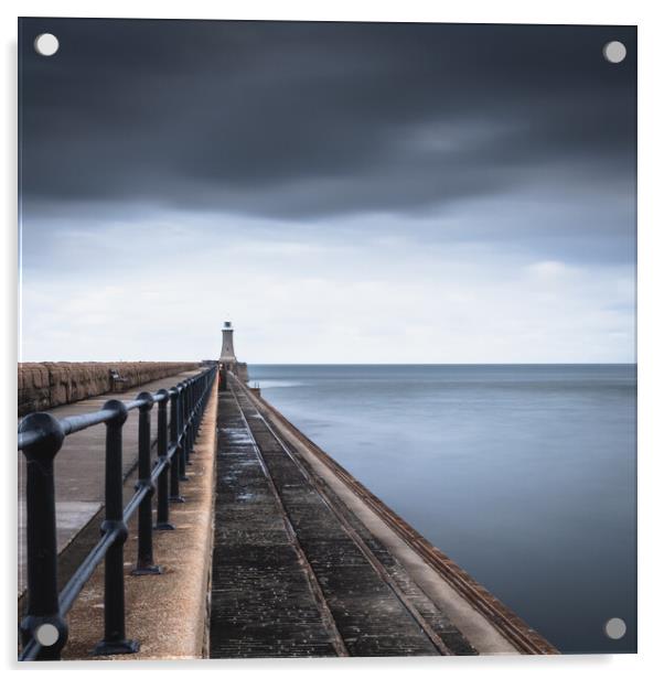 Tynemouth Pier and Lighthouse Acrylic by Mark Jones