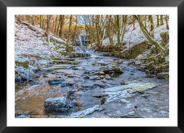 Wintry Bow Lee Beck and Summerhill Force, Teesdale (1)  Framed Mounted Print by Richard Laidler