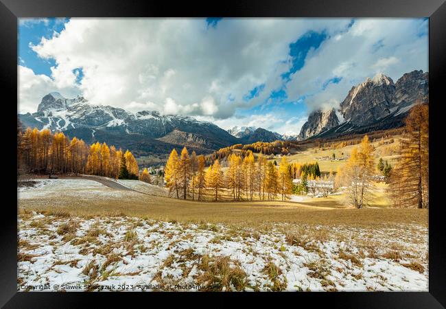 Autumn in the Dolomites Framed Print by Slawek Staszczuk