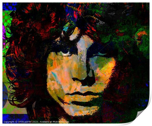 JIM MORRISON Print by OTIS PORRITT