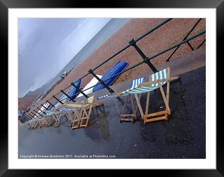 Beach Framed Mounted Print by Andrew Middleton