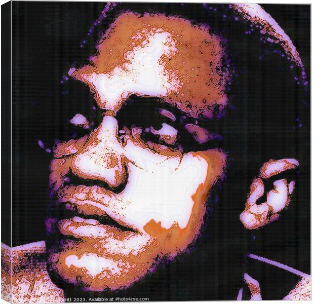  Malcolm X Canvas Print by OTIS PORRITT