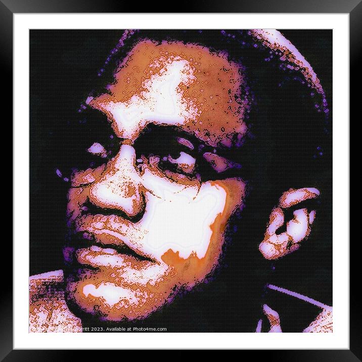  Malcolm X Framed Mounted Print by OTIS PORRITT