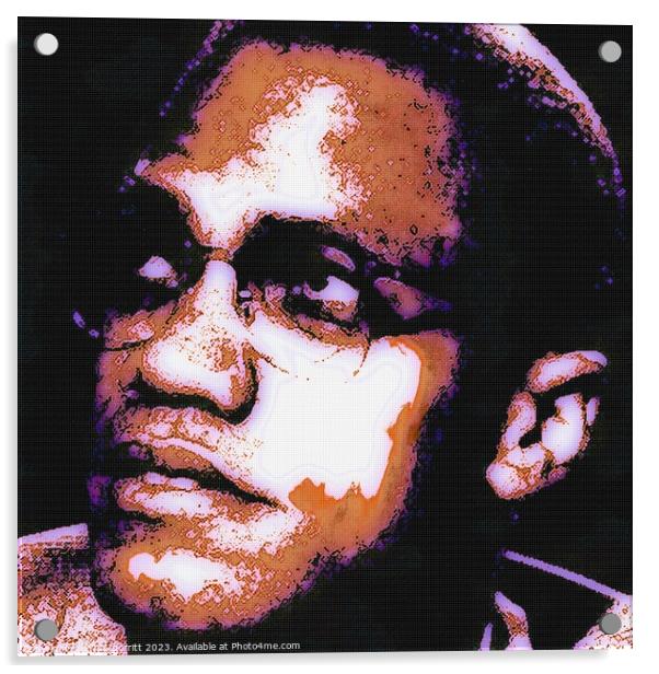  Malcolm X Acrylic by OTIS PORRITT