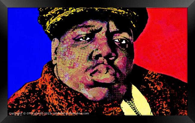 The Notorious B.I.G. Framed Print by OTIS PORRITT